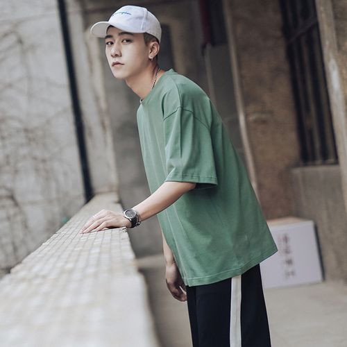 嘉曄(jiaye)夏季凈面t恤短袖t恤男地推便宜地攤批發衣服五分袖t恤班服